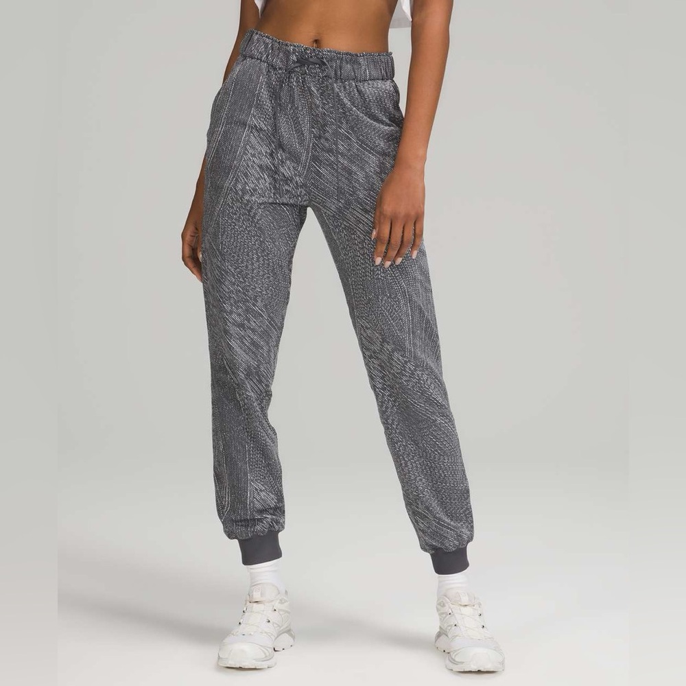 lululemon athletica Gray Patterned Track Joggers
